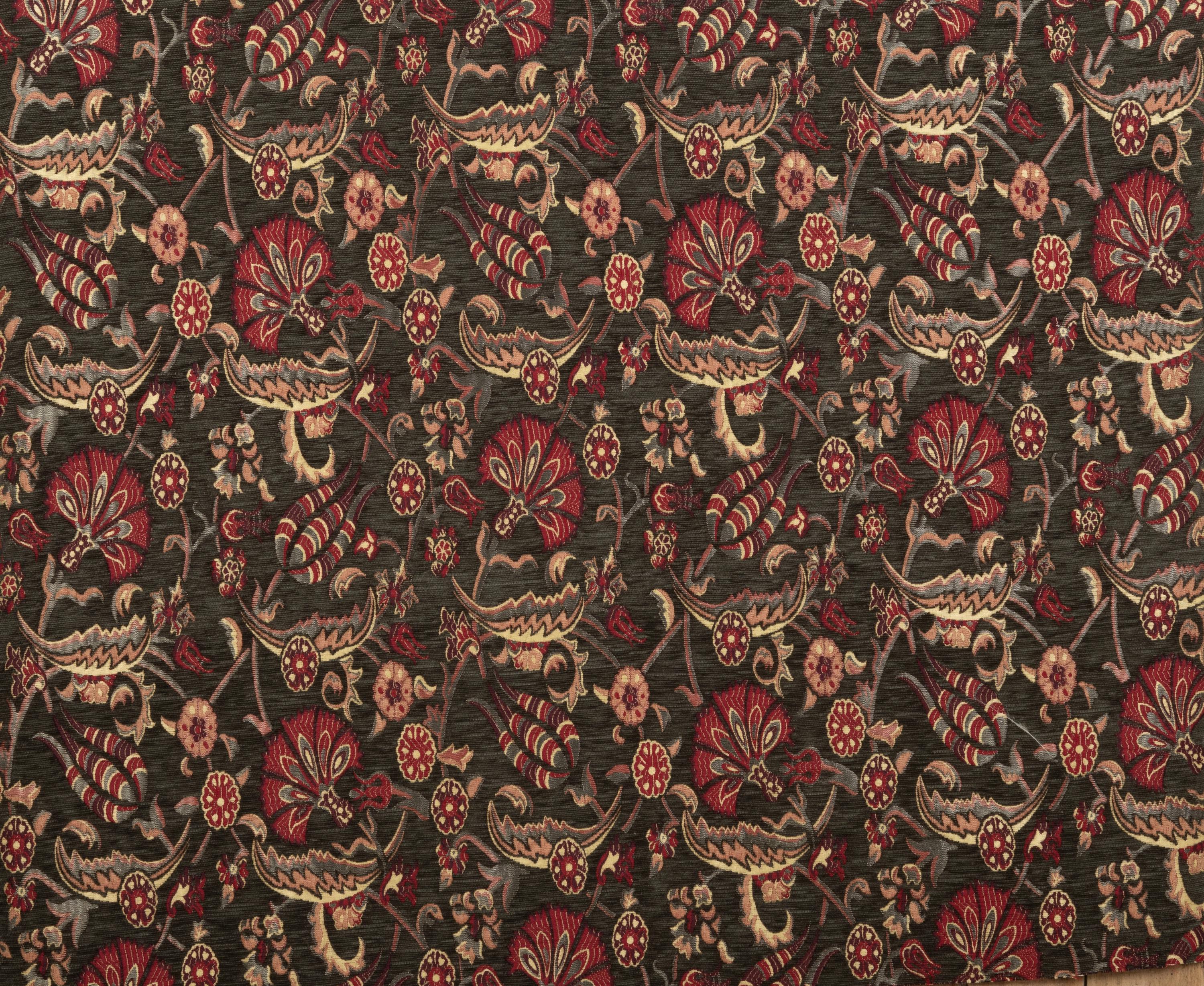 Oriental Home® Brown Tulip Fan Grace Kilim Upholstery Fabric